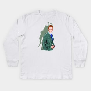 Tom Hiddleston - An illustration by Paul Cemmick Kids Long Sleeve T-Shirt